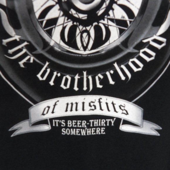 Men's Black Biker Tank Top / "The Brotherhood of Misfits" - Picture 5 of 6